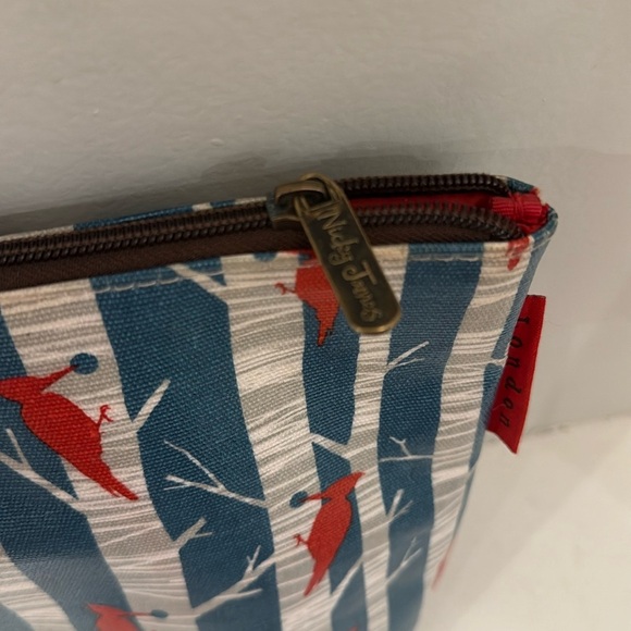 Nicky James Blue and Red Bird Pouch - Picture 3 of 5